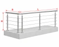 Balustrada balkonowa "L" wys. 90 cm